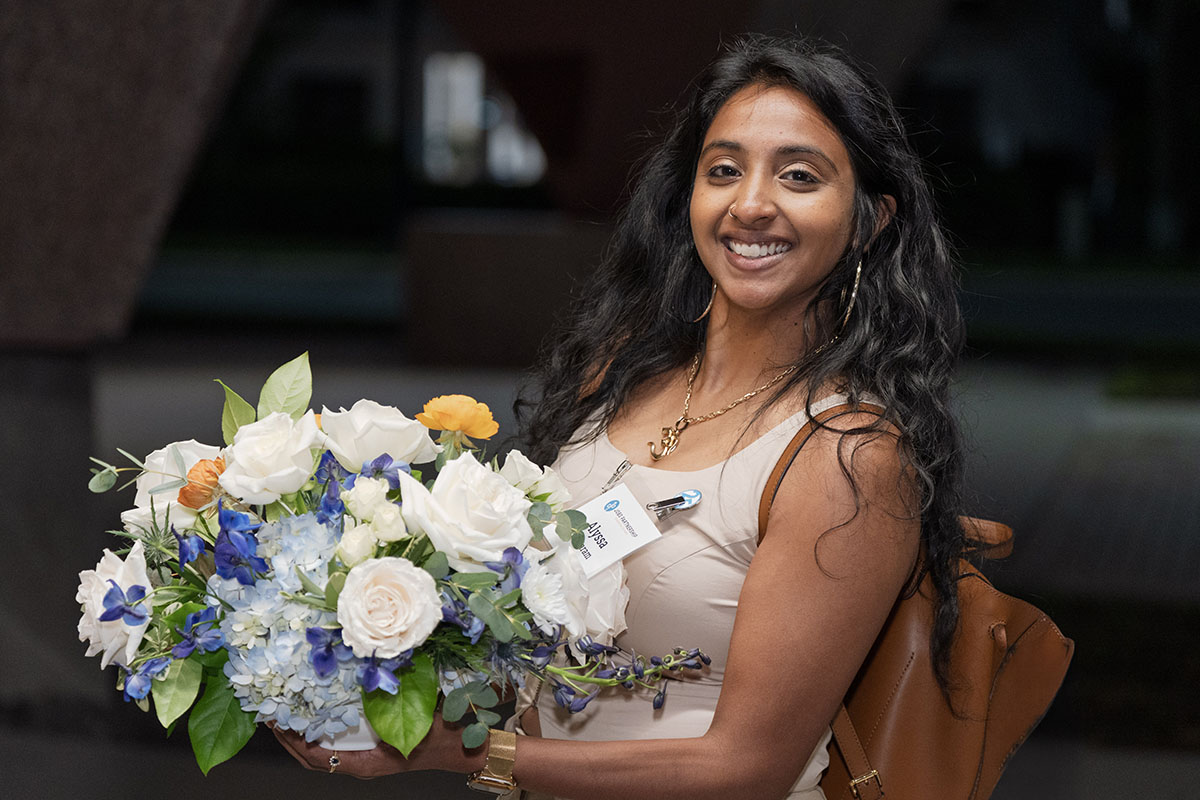 woman smiling